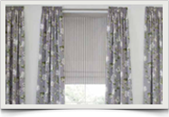 Pinch Pleat Curtains with Roman Blind