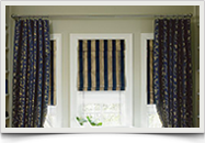 Pleated Curtains on Antique Rod